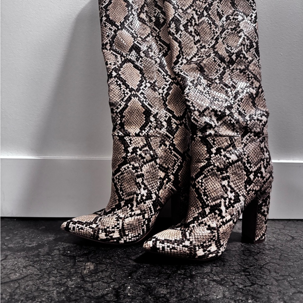 Steve Madden Snakeskin knee high boots